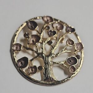 Gold Tree Brooch